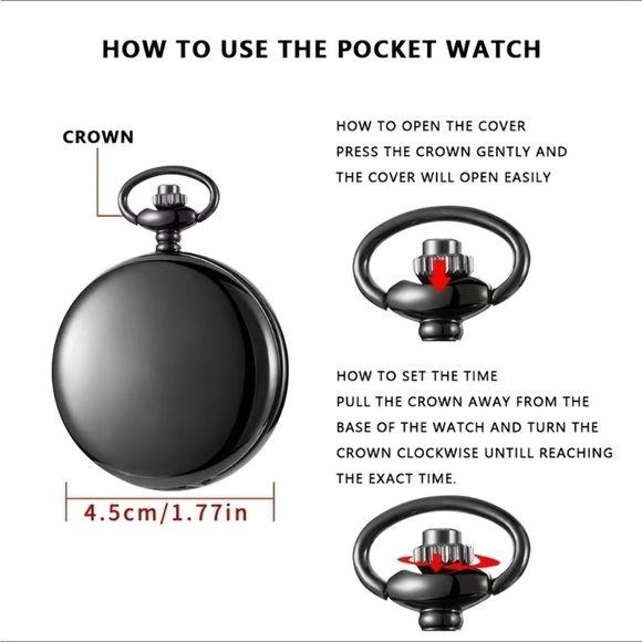 Motorcycle Pocket Watch Bronze Flip Open Pendant Chain Moto Steampunk Watch - Picture 12 of 16